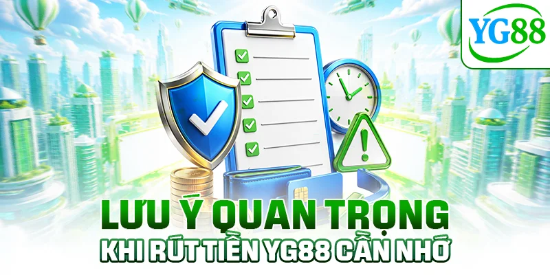 Lưu ý quan trọng khi rút tiền YG88 cần nhớ